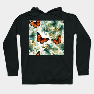 Monarch Butterflies Watercolor 23 Hoodie